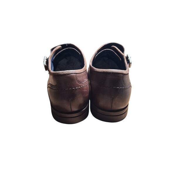 COLE HAAN Double Monk Strap Mens size 9M Grand Brown Cap-Toe Casual Career Shoes - Picture 4 of 15